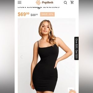 Popilush Black Mini Dress